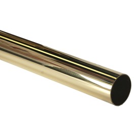 Outwater 48" Polished Brass Railing | 2" Diameter Solid Brass DIY Rail for Bars, Stairs & More