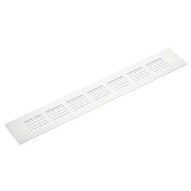 sourcing map Rectangle Shape Ventilation Grille Aluminum Alloy Louvered Air Vent 11.81 x 1.97 Inch for Wardrobe Cupboards