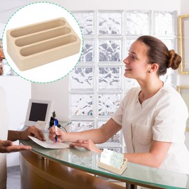 Leopacat Business Card Holder, High Stability Name Display Counter Stand Organizer Postcard Grids Horizontal Holders Storage Rack for Office Salon Tabletop Accessories Tier Slots Walnut Wood Holder