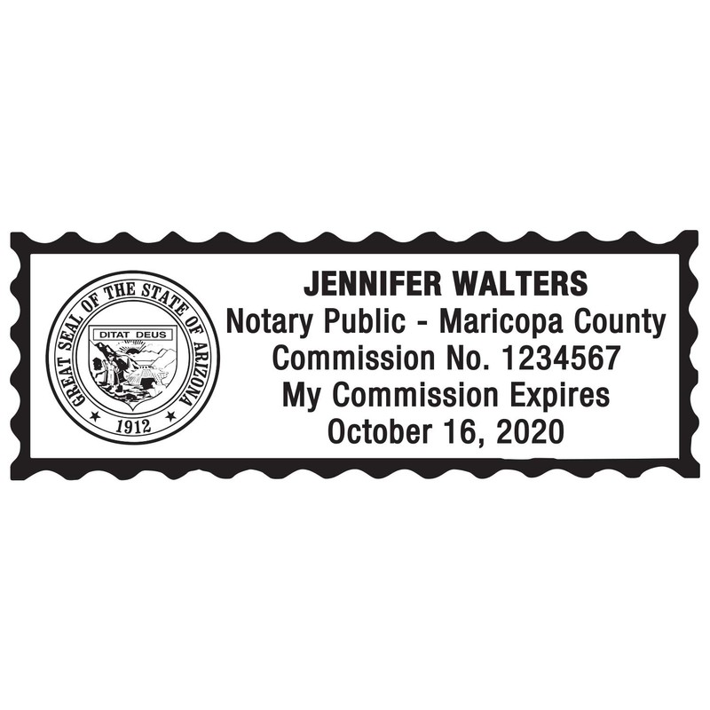 MaxMark Notary Stamp for State of Arizona - Self Inking