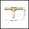 Hihaha 2 Pcs 6mm Hose Barb Copper 3 Way Tee