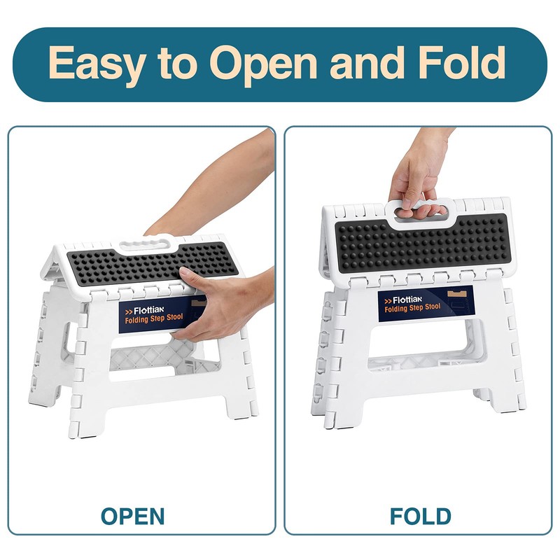 Flottian 9" Folding Step Stool for Adults and Kids Holds
