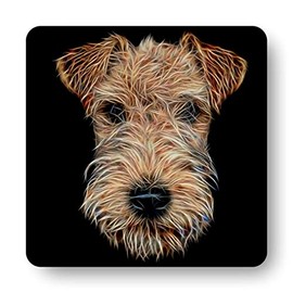 Fractal Artworks Lakeland Terrier Coaster with Fractal Art Design #1