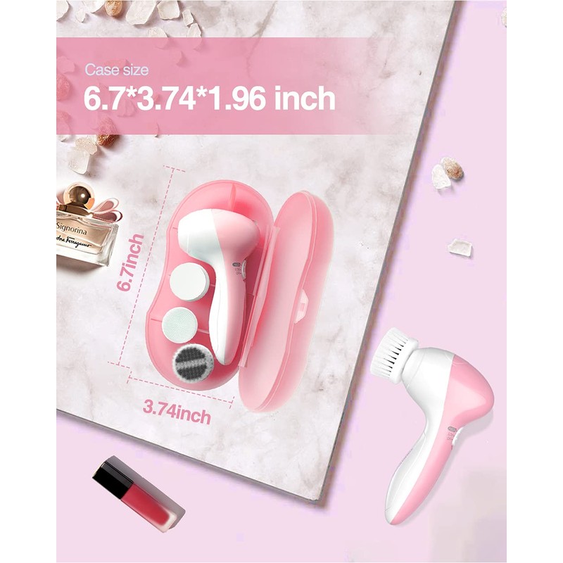 Electric Facial Cleansing Brush for Women, 3-in-1 Face Cleanser and