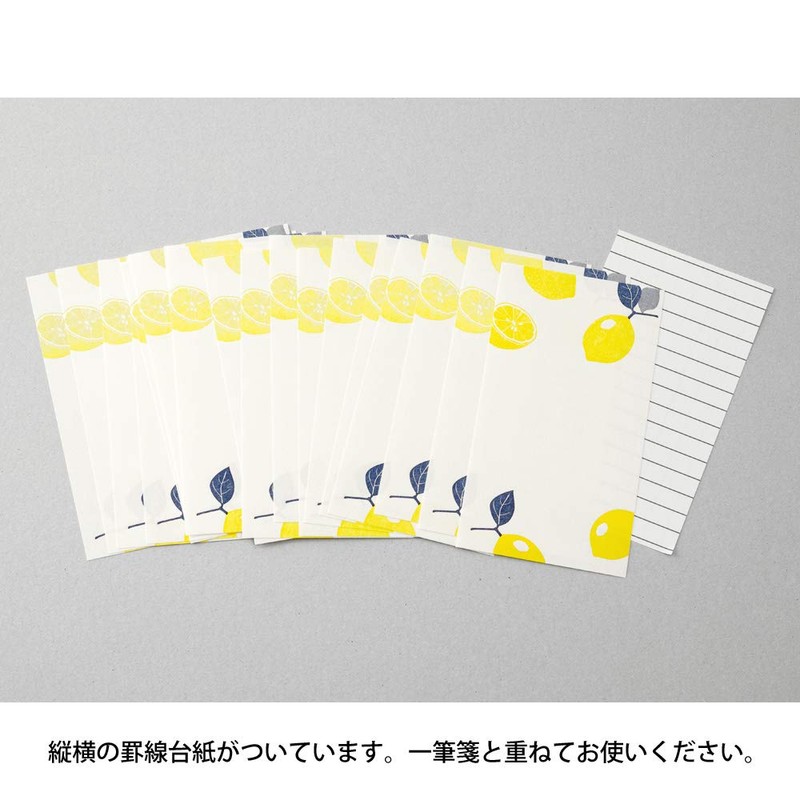 1 Pencil Notebook, Letterpress Lemon Pattern, 89481 (14), 20 Sheets
