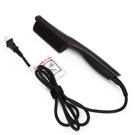 Electric Hair Straightener Comb Anti Scald Beard Straightener Brush  (Black )