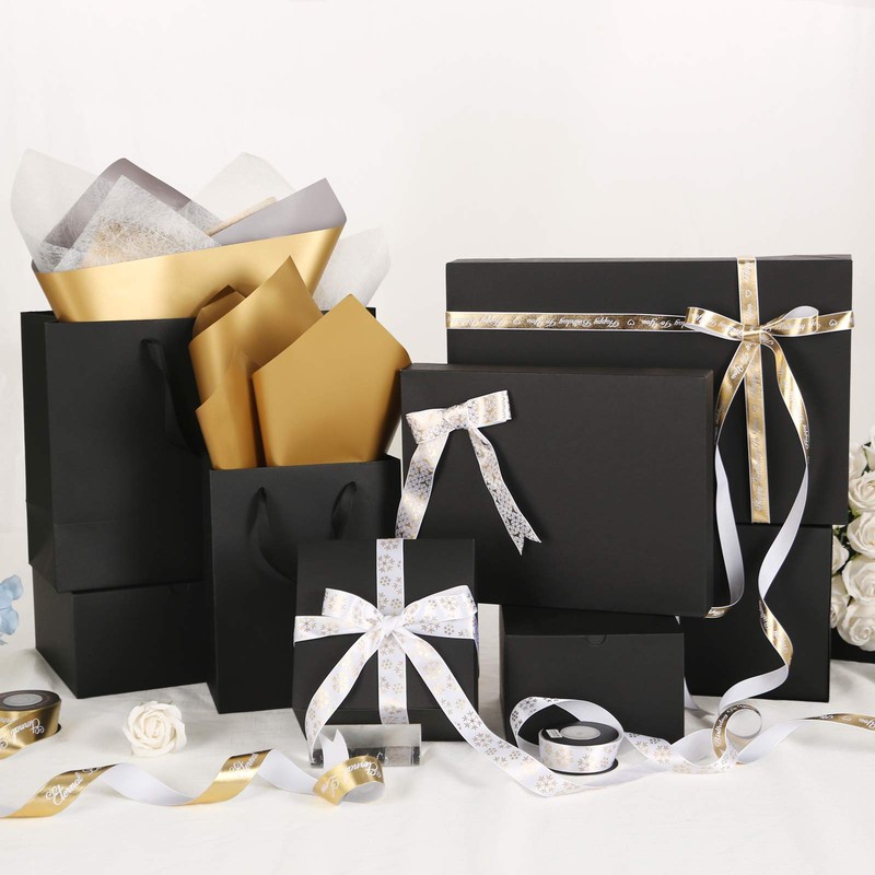 JINMING 12 Gift Boxes with Lids 11x8.5x1.5 Inches Gift Boxes