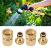 2PCS Water Hose Quick Connector Brass 3/4 Inch Male and