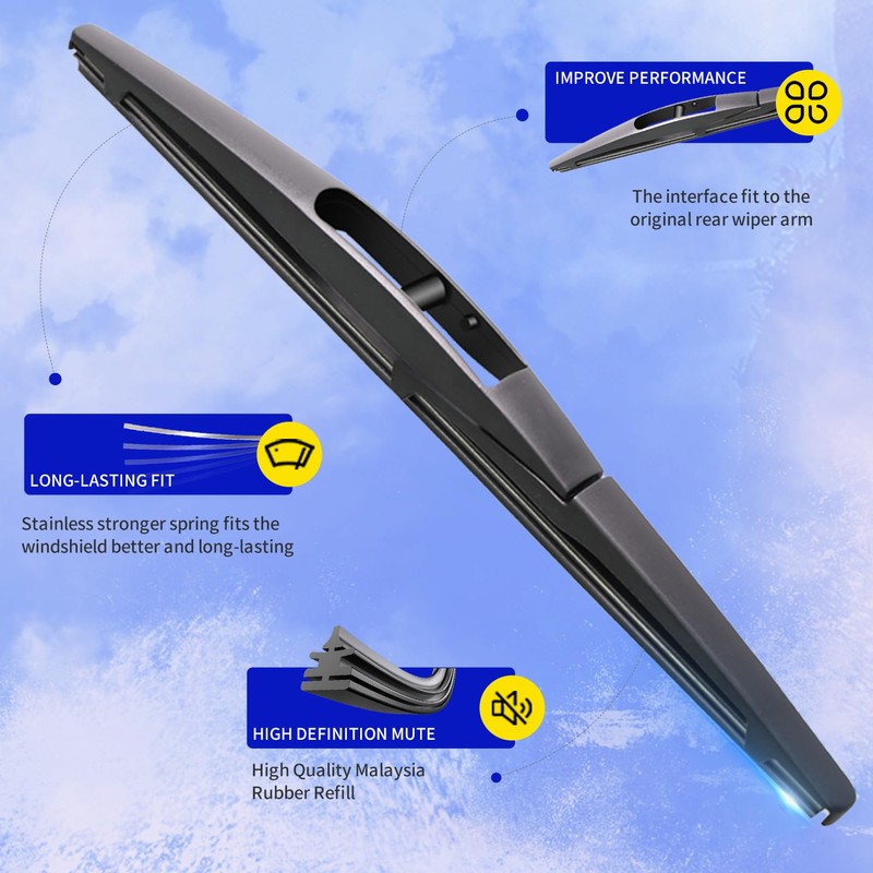 26"+22" Windshield Wiper Blades with 11" Rear Wiper Blade Replacement