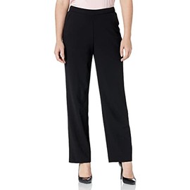 Briggs New York Womens Pull on Average Length & Short Length Dress Pants, Black, 12 US
