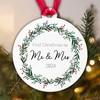 First Christmas as Mr and Mrs 2024 Wedding Bauble Christmas