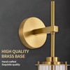 HermnJakk Modern Brass Wall Sconce,18" Gold Wall Sconces,Bathroom Vanity Light