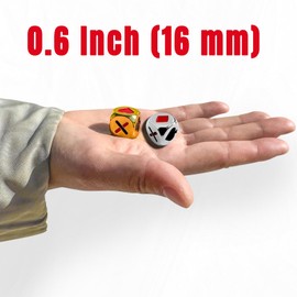 jakilee 2Pcs Premium Stainless Trump Marker Dice - Metal Euchre Cube & 0.62Inch(16mm) Trump Indicator for Euchre/Pinochle/Bridge Card Games and More (Silver+Gold)