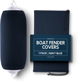 Byllstore Boat Fender Covers | Several Size Options Available | Black & Navy Blue | 1, 2 & 4-Pack | Polyester (1-Pack, Navy Blue, 10″ x 26″)