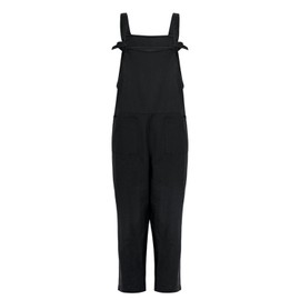 Jacansi Women Loose Overall Strap Sleeveless Long Playsuit Jumpsuit with Pockets Black M