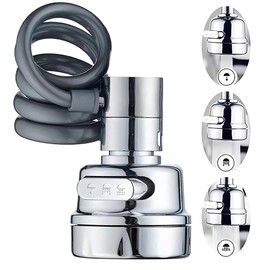 Estirar Aireador de Fregadero,Filtro Grifo Cocina Telescopico Longitud 100cm, Multifacético Difusor Grifo Cocina con 3 Modos, Antisalpicaduras, Atomizador Grifo Adecuado para Cocina, Baño, Jardín