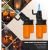 SAMNIU Pack of 4 Torch Lighter, Mini Jet Flame Butane