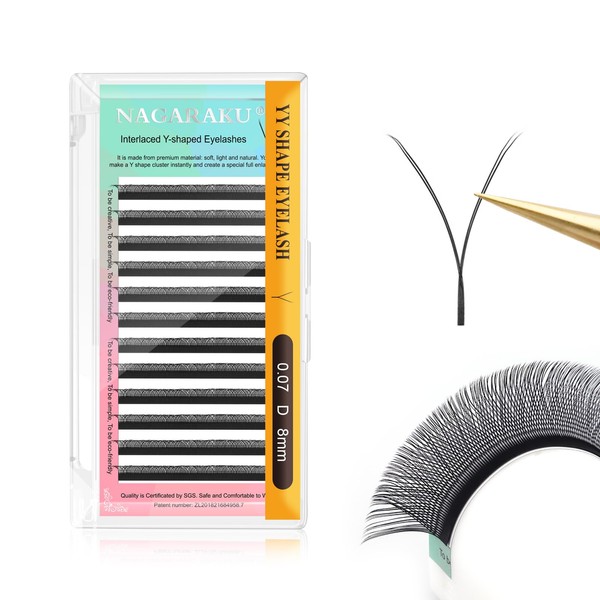 NAGARAKU yy Eyelash Extensions Supplies y lash 0.07mm D curl