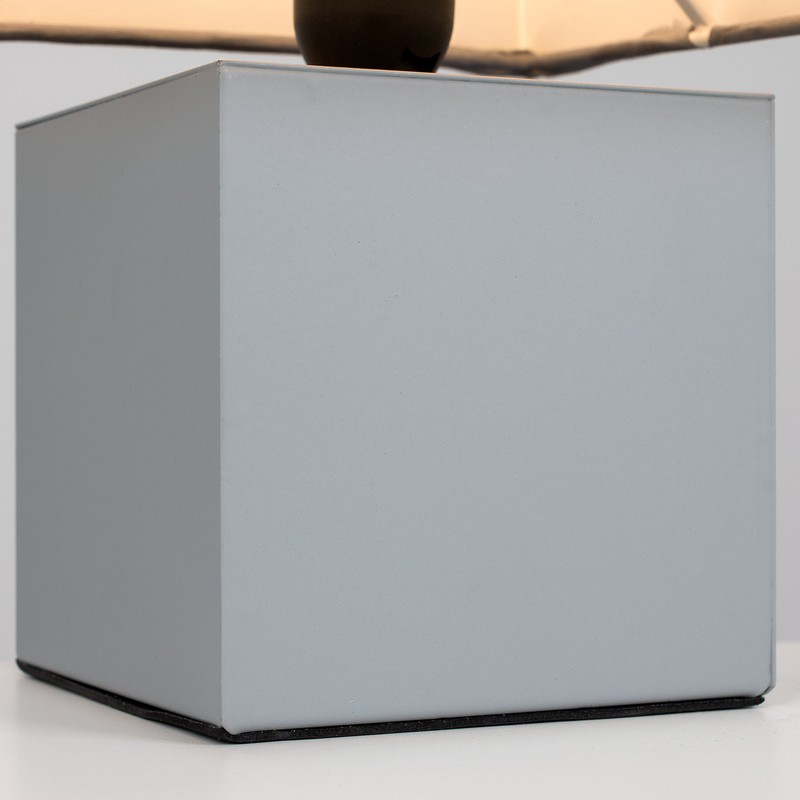 MiniSun | Modern Grey Cube Design Touch Table Lamp with