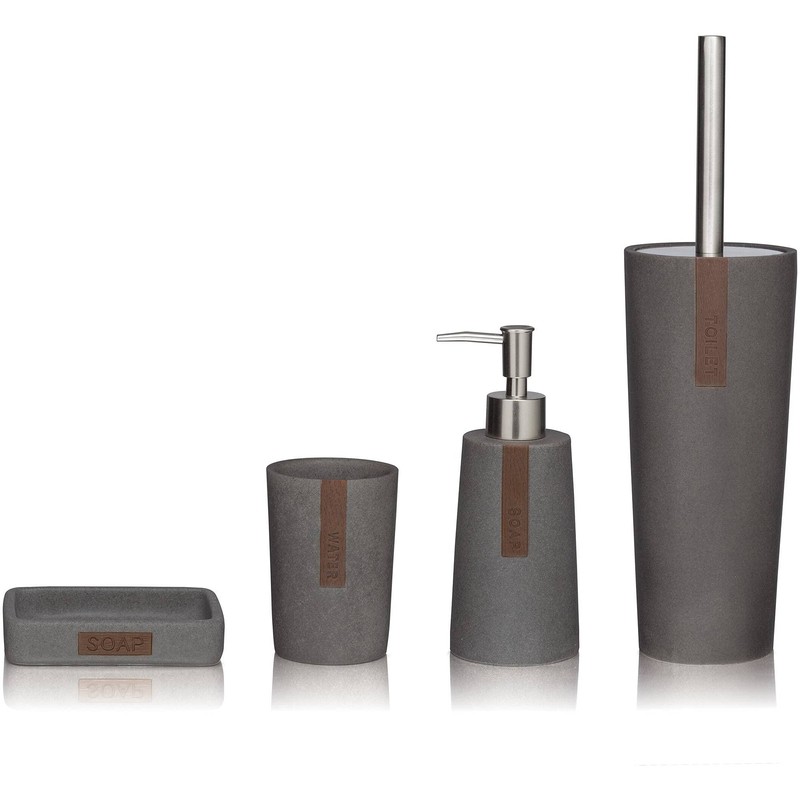 Sealskin Pierra Tumbler, Polyresin, Grey, 8.1 x 10.8 x 7.3
