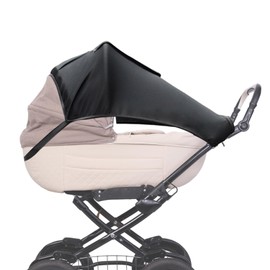Pushchair Sun Protection Parasol Universal Parasol with Skylight for Baby Summer Outdoors Black