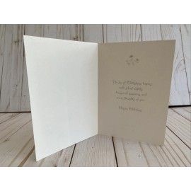 Paper Magic Rustic Country Snowman Silver Foil Accents Warm Thoughts Of You Christmas Card