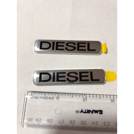 Unbranded Lot of 2 OEM Silver DIESEL Chrome Emblem Metal 3D Logo