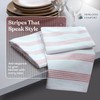 HEIRLOOM COMFORT Rust Stripe Dish Towels, 3 Pack, 100% Cotton,
