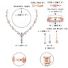 EVER FAITH Bridal Jewelry Set for Bride Bridesmaid, Rose Gold