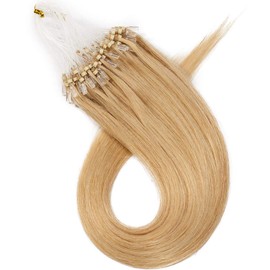 16" Micro Loop Human Hair Extensions 1g/s 50Strands #24 Natural Blonde (50g)