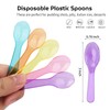 200 PCS Colourful Mini Disposable Tasting Spoons, Plastic Assorted Ice