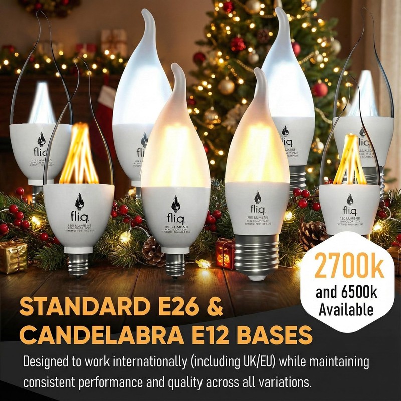 Fliq | LED Flame Light Bulb | 2 Pack |