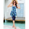 ECUPPER Women Plus Size Tankini Swimsuits Two Piece Swim Dress