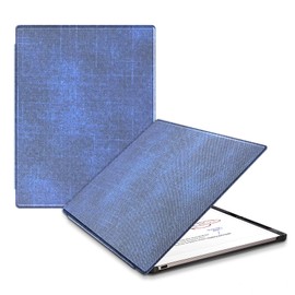 QIOFEARTH Case for Remarkable Paper Pro Tablet 11.8" (2024 Released) Lightweight and Hard Back Shell Protective Book Folio Cover,Have Auto Sleep/Wake,Pen Holder and Pen Tips Box (Fabric Blue)