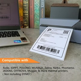 HokLoindustry 4"x6" Thermal Labels, 1000 Shipping Labels，Compatible with Rollo, iDRPT, Polono, Munbyn, Zebra，Nelko and moreThermal Printers.