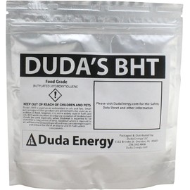 Duda Energy Butylated Hydroxytoluene (BHT) 99+% Purity Granular White Crystals, 1LB, 1 Pack