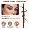 FangTangDI Ultimate Eye Brow Pencils Set for Women, 10Pcs Retractable
