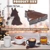 Hushee 12 Pcs Cowhide Coasters Round Natural Leather Cowhide Drink