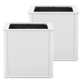 211+ Replacement Filter Compatible with 211+ Air Purifier, 2-Stage Filtration System of H13 True HEPA Filter and Activated Carbon Filter, White, 2 Pack