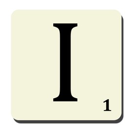 Alphabet Coasters - Letter I | 90mm x 90mm MDF Coaster | Made in the UK | DigiPrint Graphics (COASTER009)
