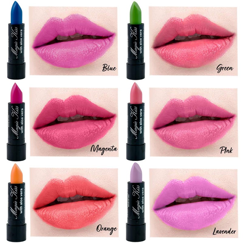 Pack of 12 Magic Kiss Color Changing Aloe Vera Lipstick