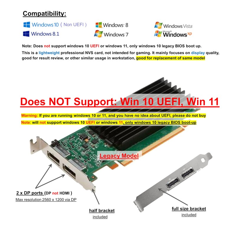 Epic IT Service Quadro NVS 295 with Dual DP displayport