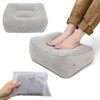 Inflatable Travel Foot Rest Pillow, Head Pad, Soft Flocking Pillow,