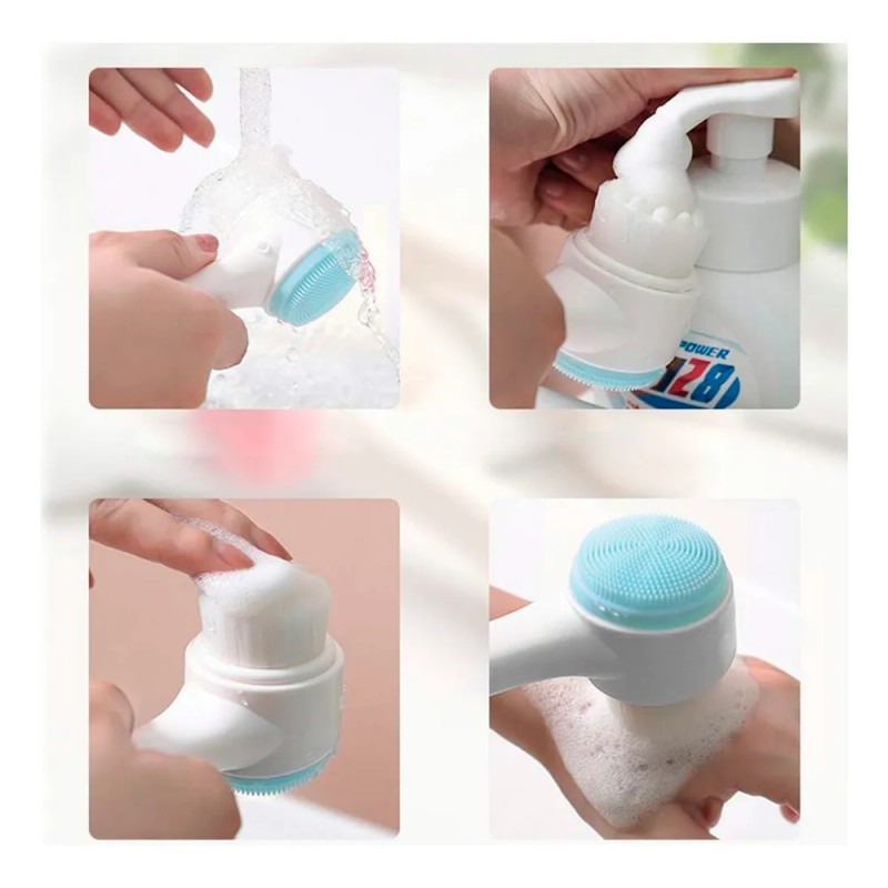 Cepillo Facial Diler 2 en 1 Cerdas Suaves y Exfoliante