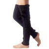 iB-iP Women's Ballet Dancer Aerobic Cute Thermal Leg Warmers, black