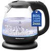 Elite Gourmet EKT1001B Electric 1.0L BPA-Free 1100W Glass Kettle Cordless