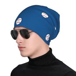 Baseballs Dodger Blue Slouchy Beanie Hip-Hop Soft Lightweight Running Beanie Adult Skull Hat Cap Headwear Gift for Men Women