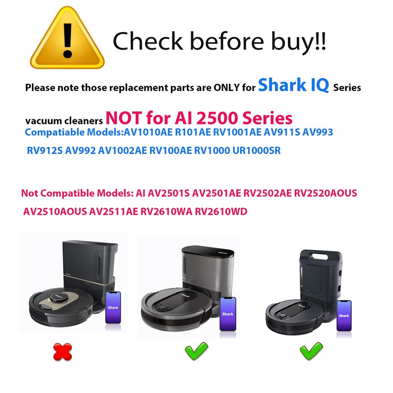 JoyBros 24pcs Big-Kit Replacement Part Accessories Compatible for Shark IQ