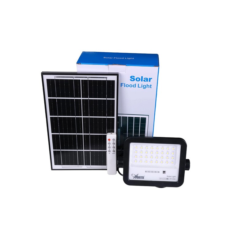 Anern Outdoor Solar Flood Light, 6500K Bright White Floodlights, IP65