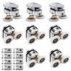 ELLECILA 8 Pcs Shower Door Rollers, 23mm Curved Shower Door